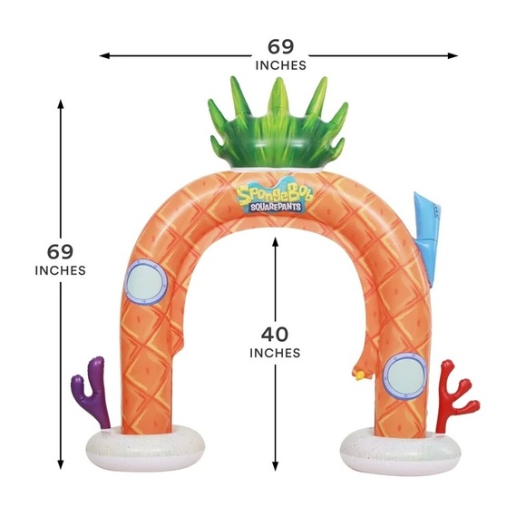 NWT Nickelodeon SpongeBob SquarePants Arch Sprinkler - Picture 3 of 4
